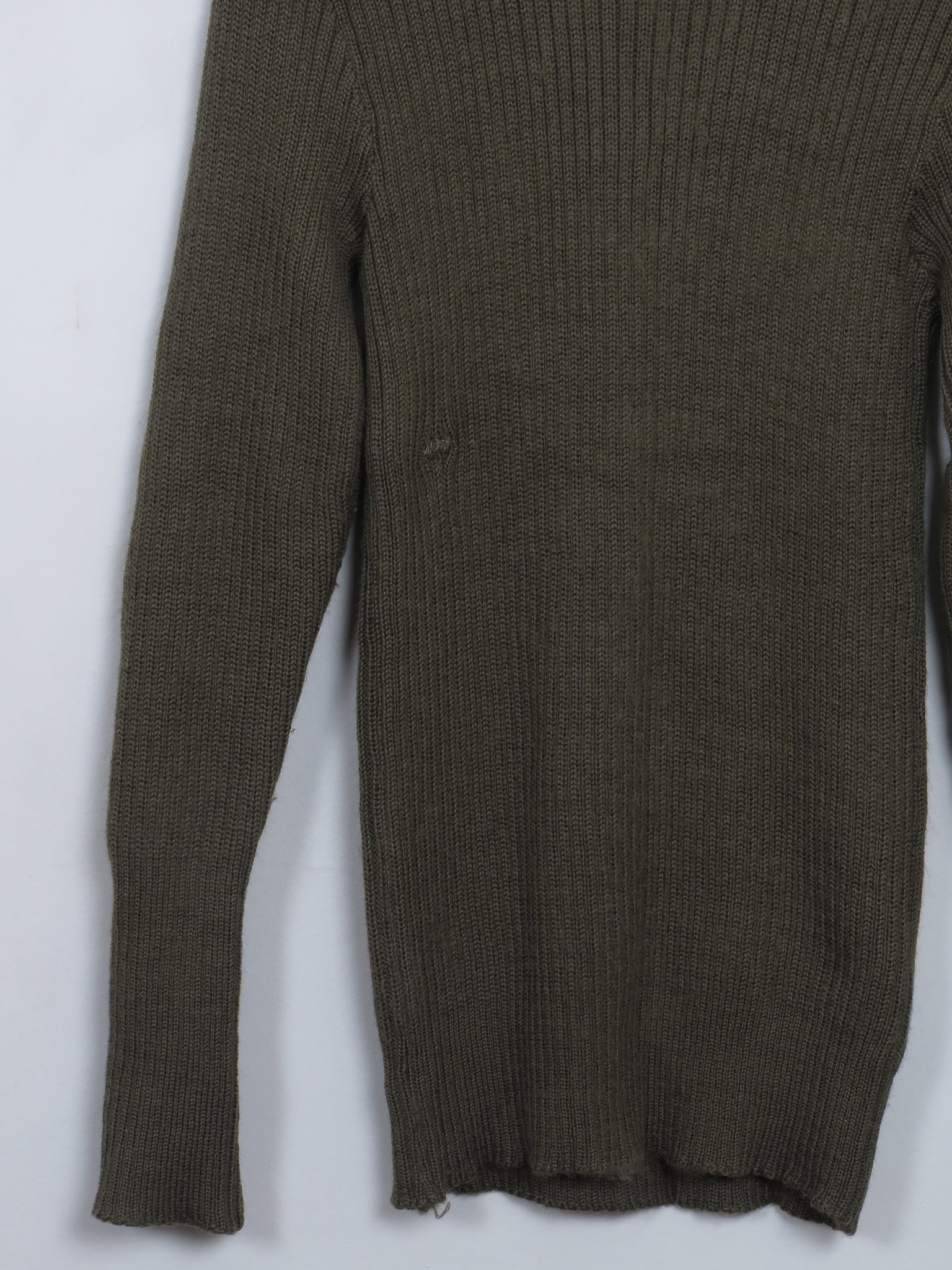 Men's Vintage Green Army Jumper L - The Harlequin
