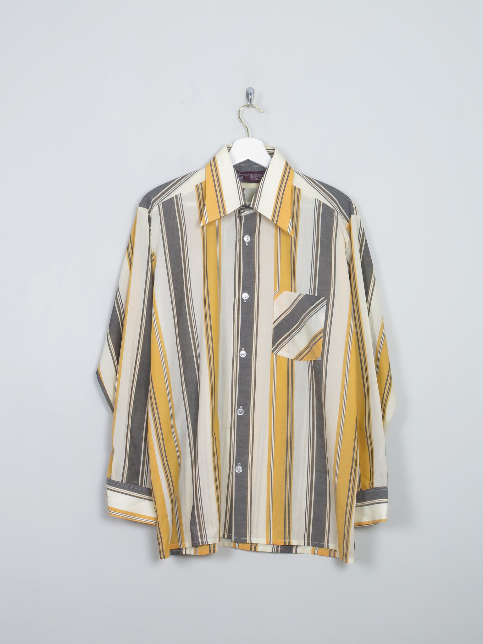 Men's Vintage Striped Shirt L - The Harlequin