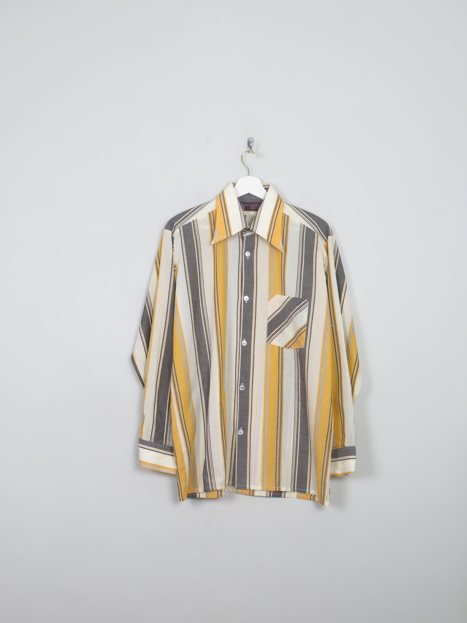 Men's Vintage Striped Shirt L - The Harlequin