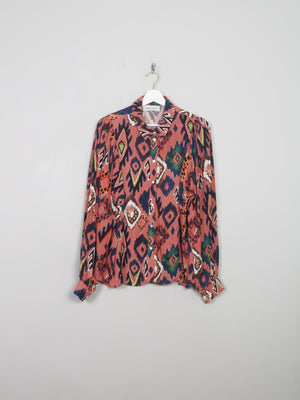 Women's Colourful Pom Blouse M - The Harlequin