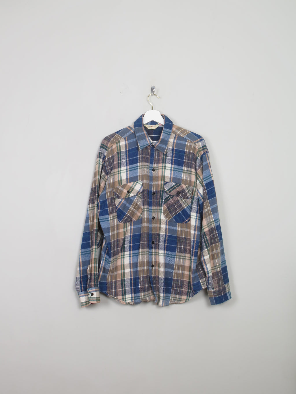 Men's Vintage Flannel Shirt L - The Harlequin