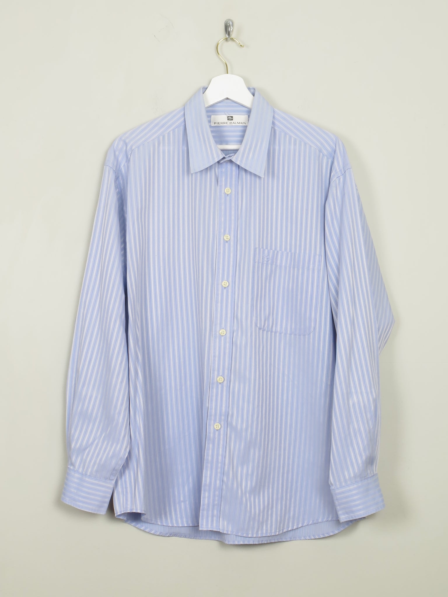 Men's Vintage Pierre Balmain Blue Shirt L - The Harlequin