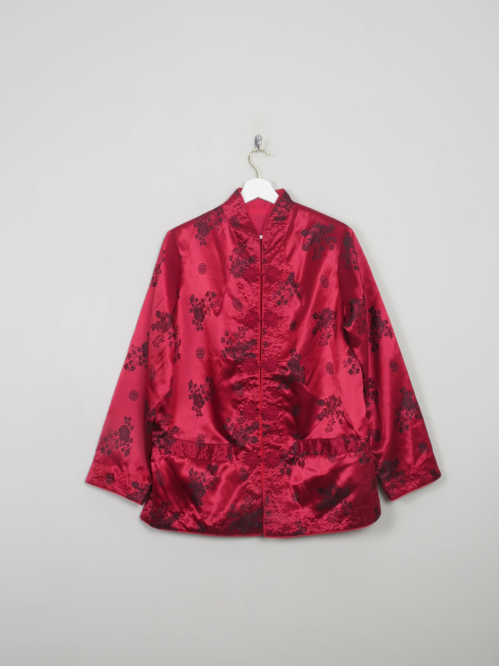 Women's Vintage Chinese  Reversible Satin Jacket S/M - The Harlequin