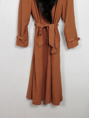 Vintage Four Seasons Rust Long Trench Coat L - The Harlequin