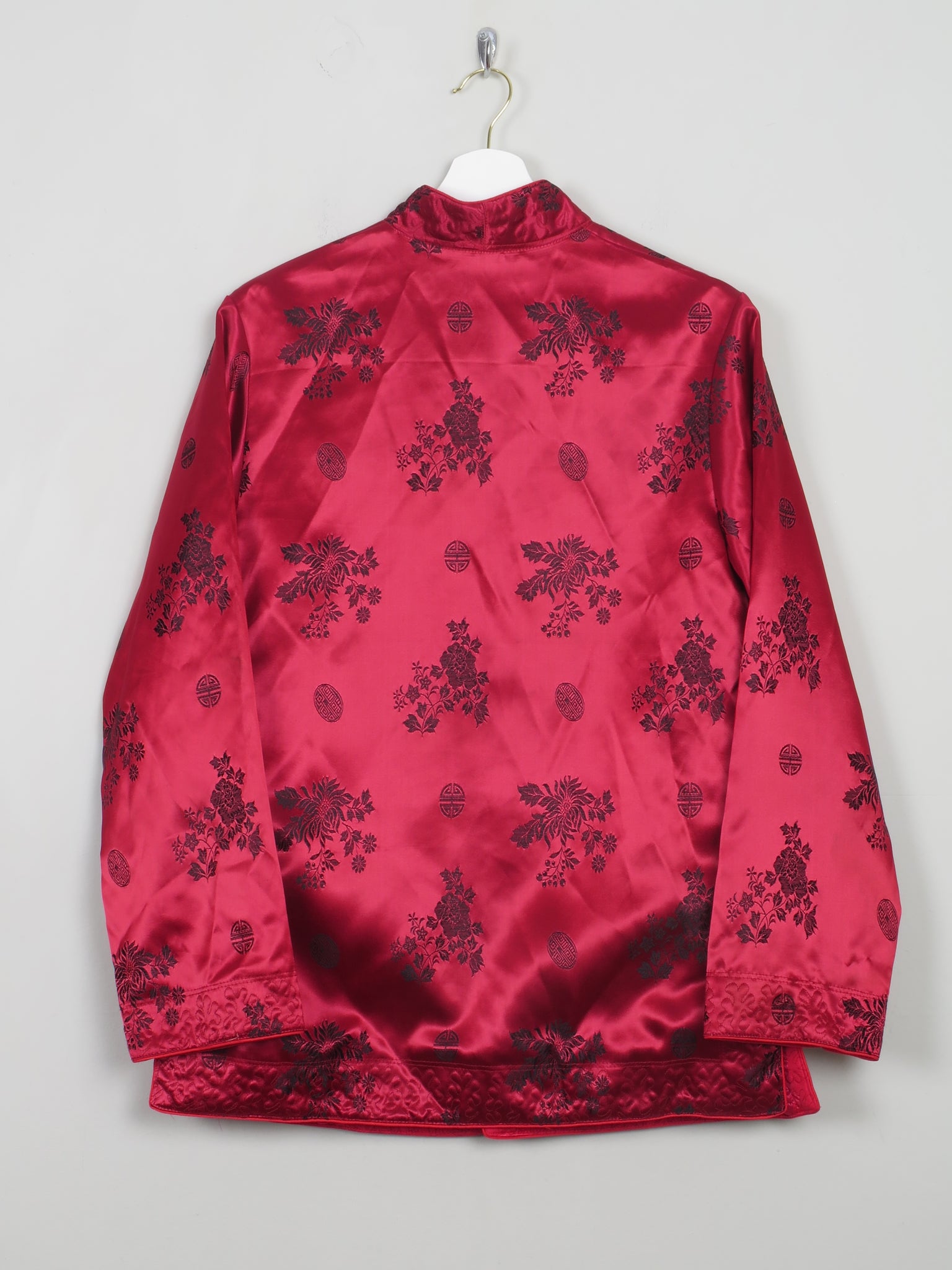 Women's Vintage Chinese  Reversible Satin Jacket S/M - The Harlequin