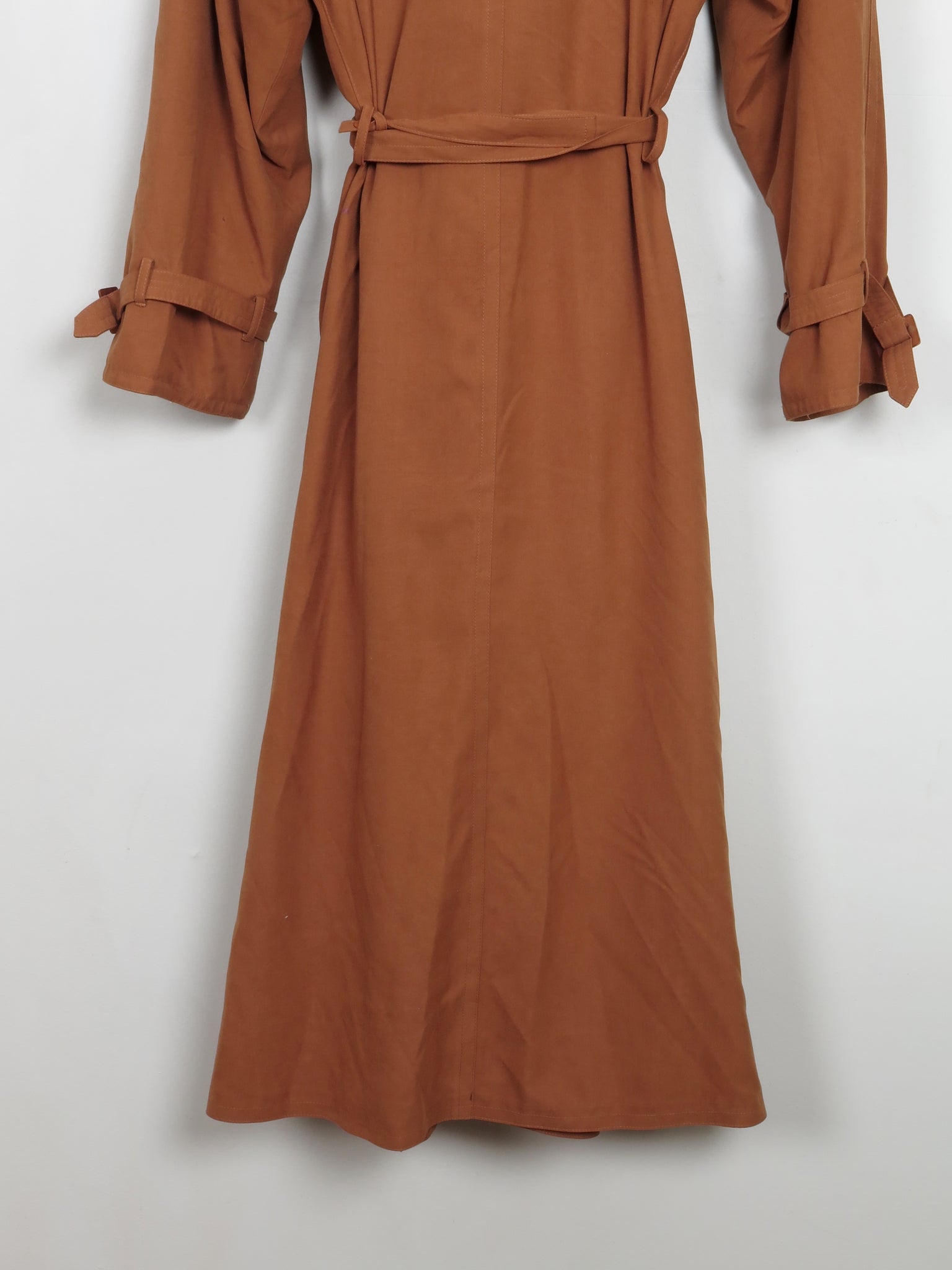 Vintage Four Seasons Rust Long Trench Coat L - The Harlequin