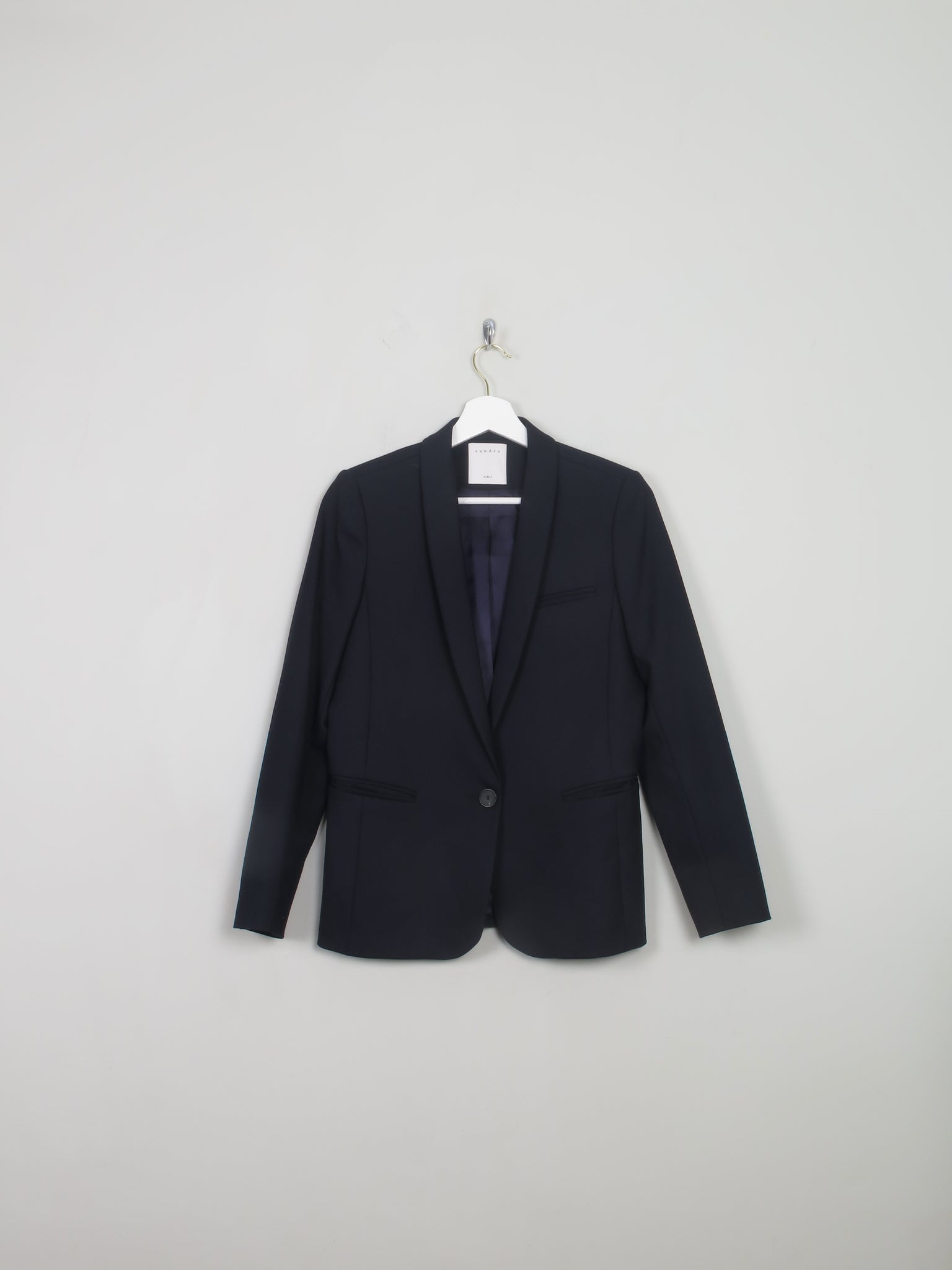 Women's Navy Sandro Jacket XS/36 - The Harlequin