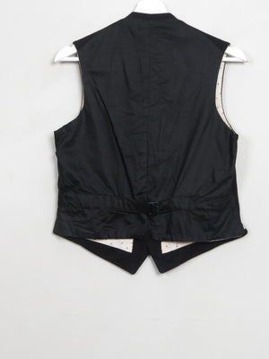Vintage Black Wool Evening Waistcoat 36" XS/S - The Harlequin