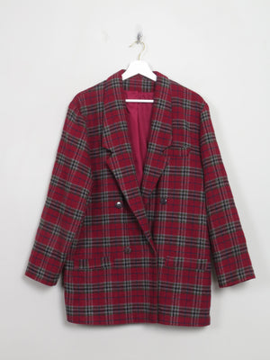 Women's Vintage Red Tartan Jacket M/L