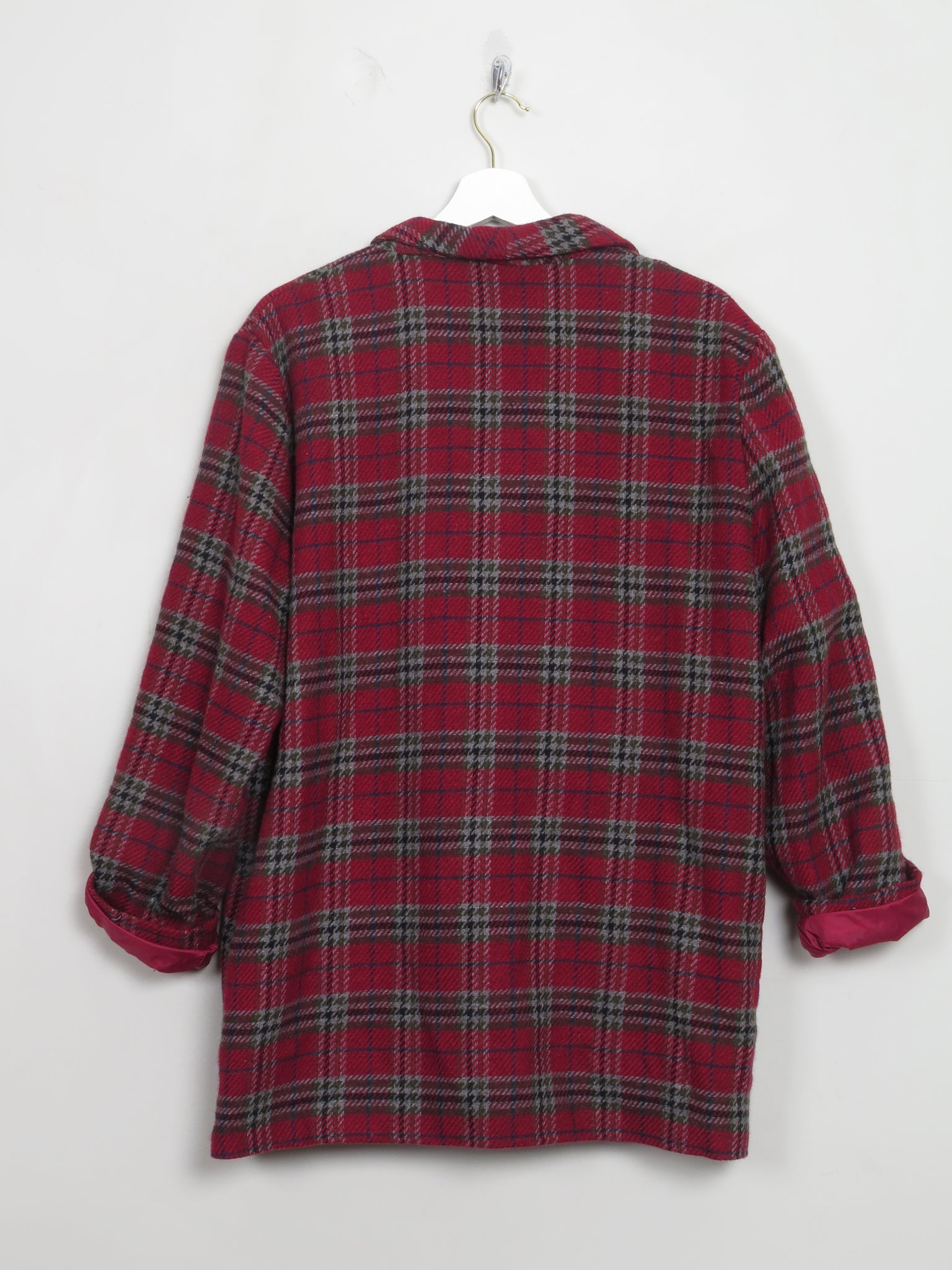 Women's Vintage Red Tartan Jacket M/L