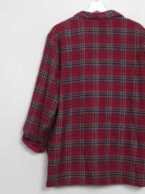 Women's Vintage Red Tartan Jacket M/L