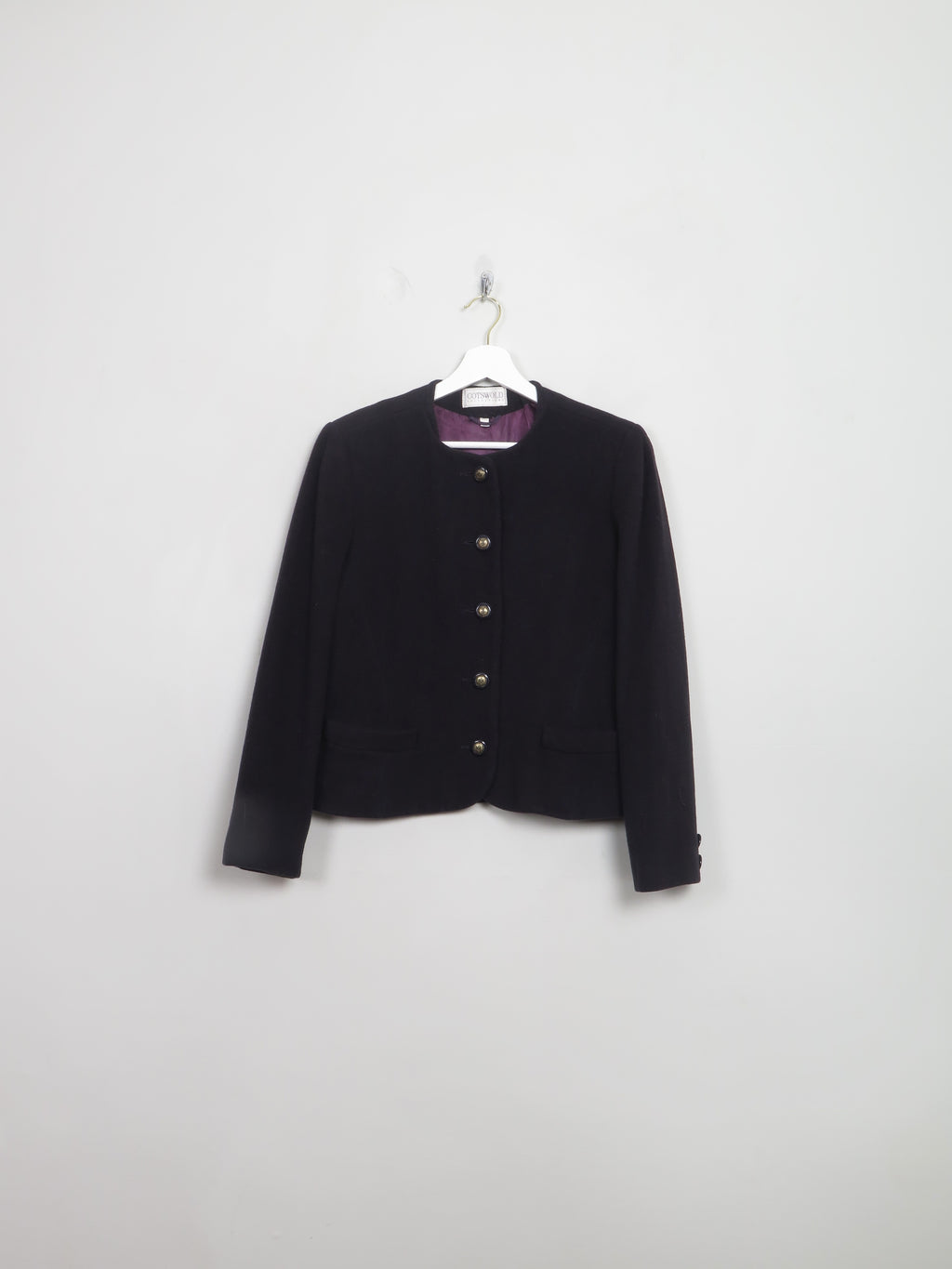 Women's Vintage Navy Wool Jacket S