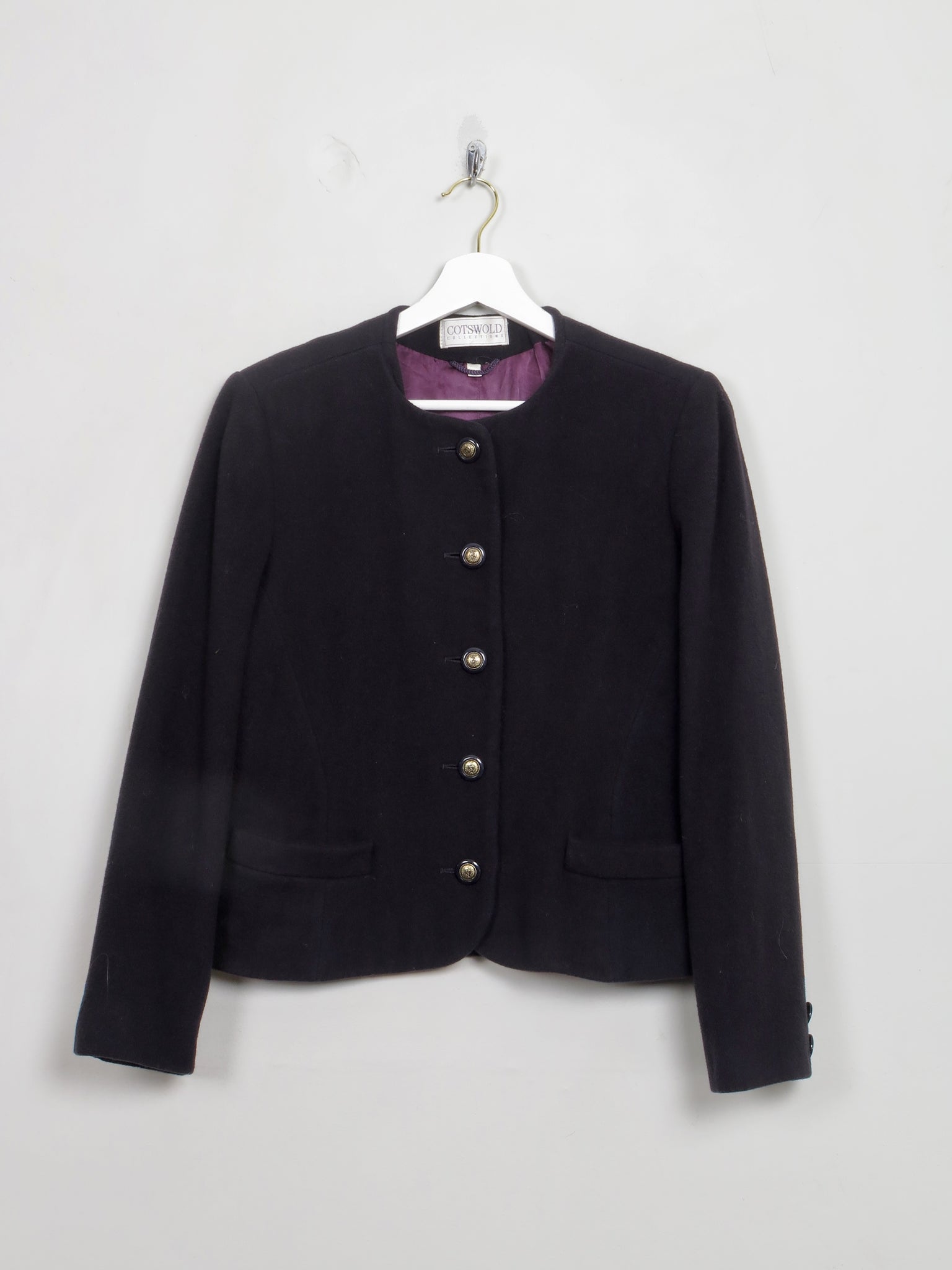 Women's Vintage Navy Wool Jacket S