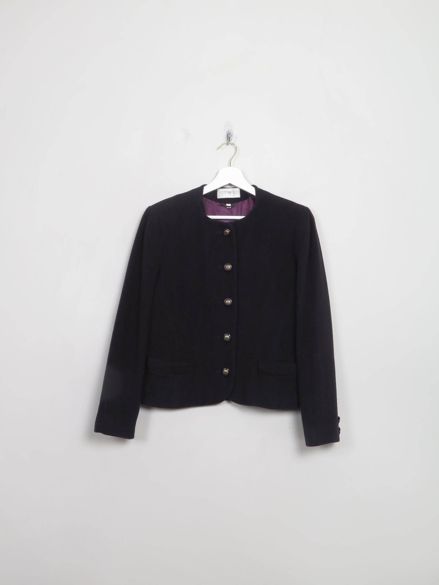 Women's Vintage Navy Wool Jacket S