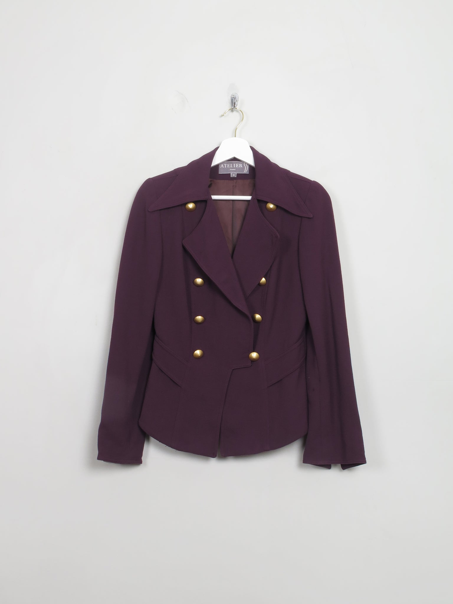 Vintage Women's Plum Tailored Jacket XS/S - The Harlequin