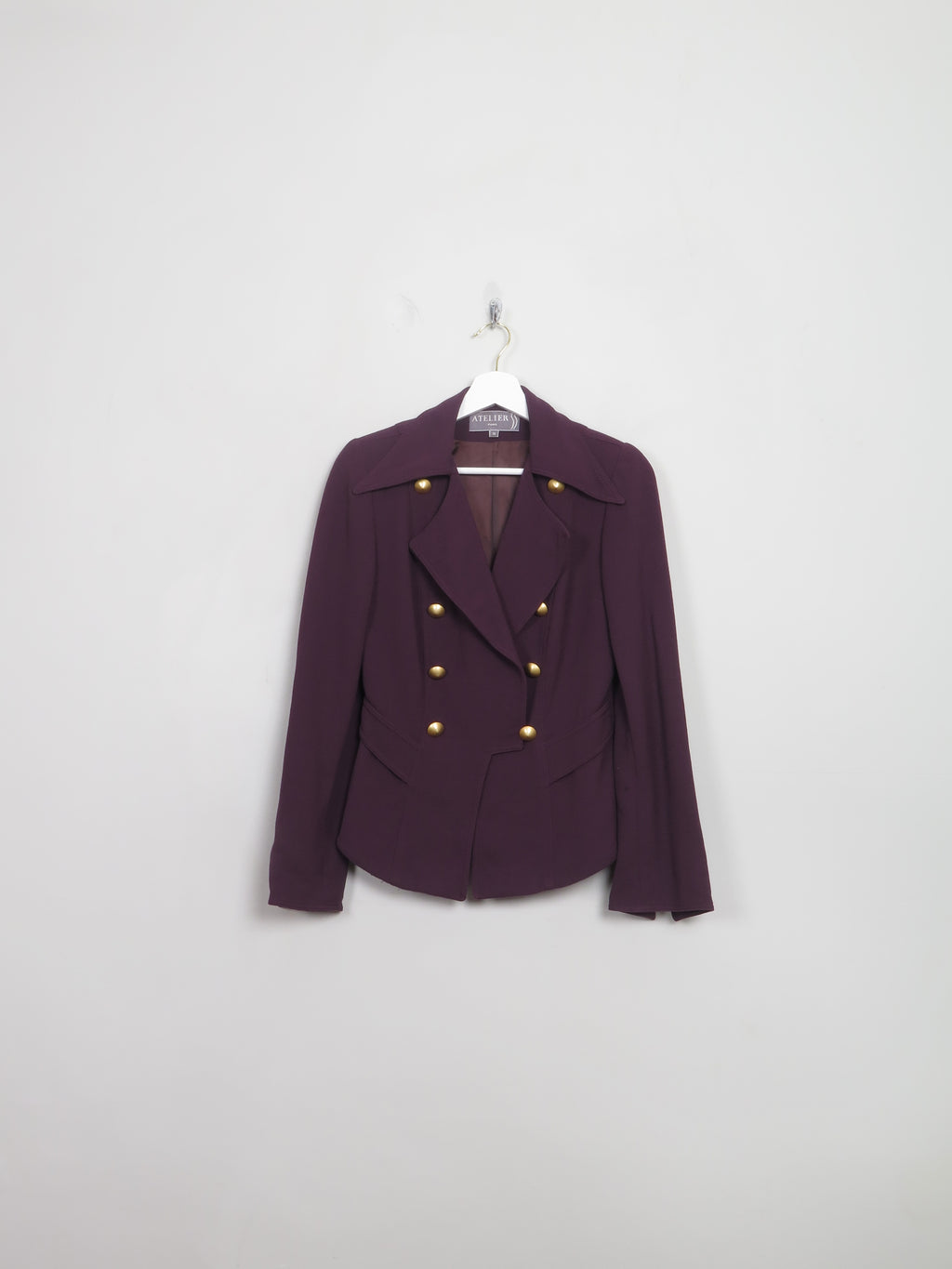 Vintage Women's Plum Tailored Jacket XS/S