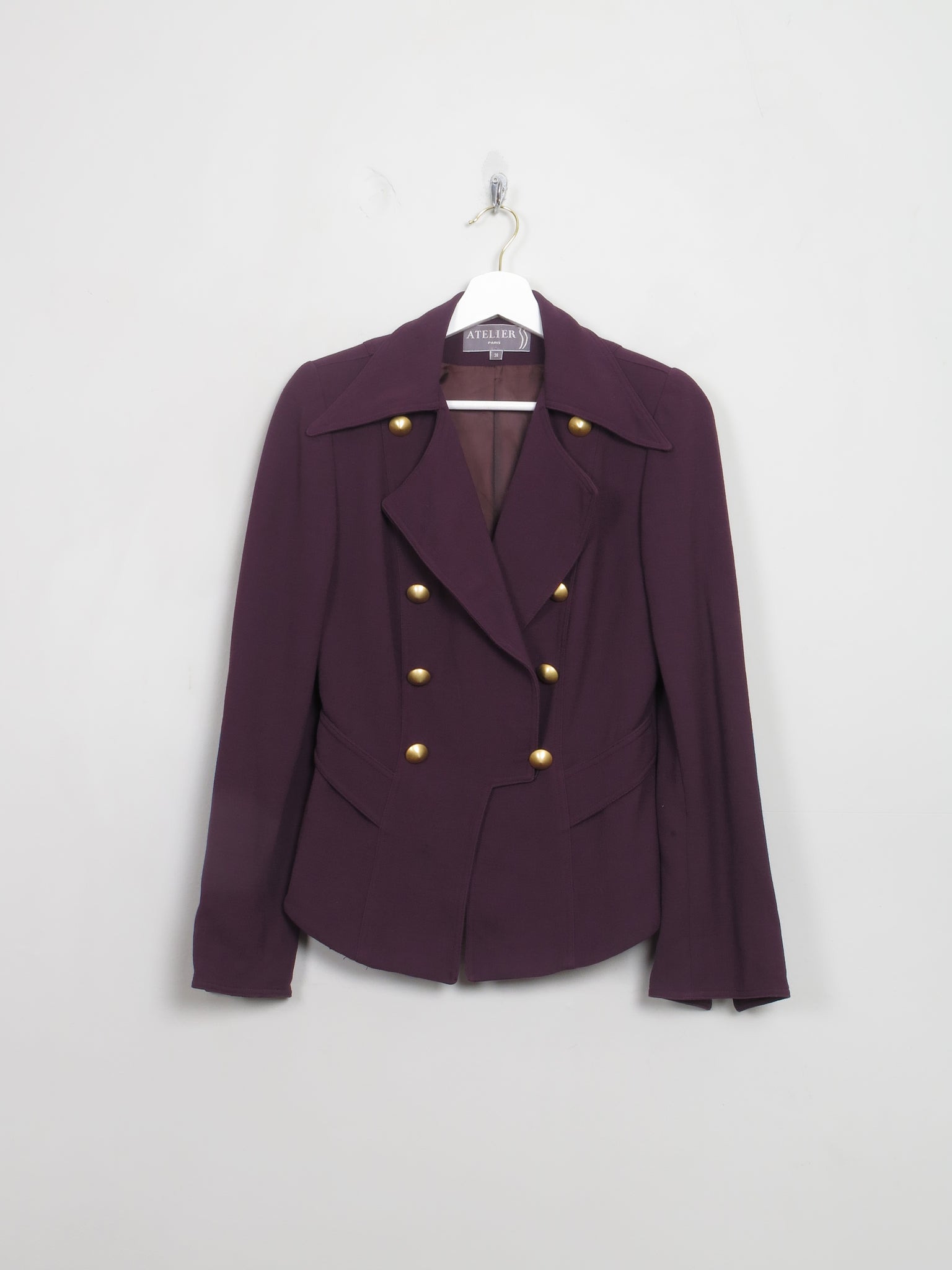 Vintage Women's Plum Tailored Jacket XS/S - The Harlequin