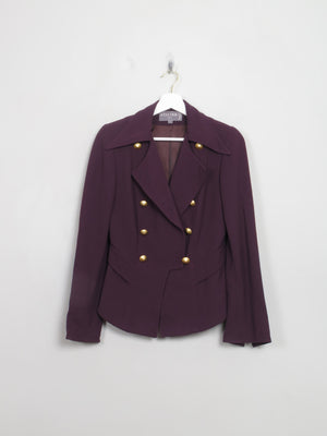 Vintage Women's Plum Tailored Jacket XS/S - The Harlequin