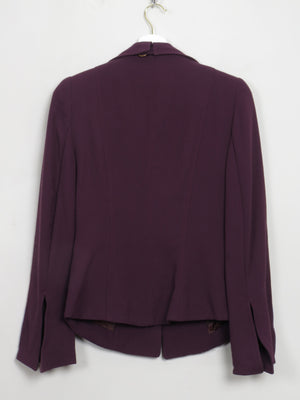 Vintage Women's Plum Tailored Jacket XS/S - The Harlequin