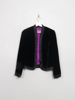 Women's Vintage Jaegar Black Velvet Bolero Jacket XS