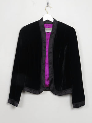 Women's Vintage Jaegar Black Velvet Bolero Jacket XS