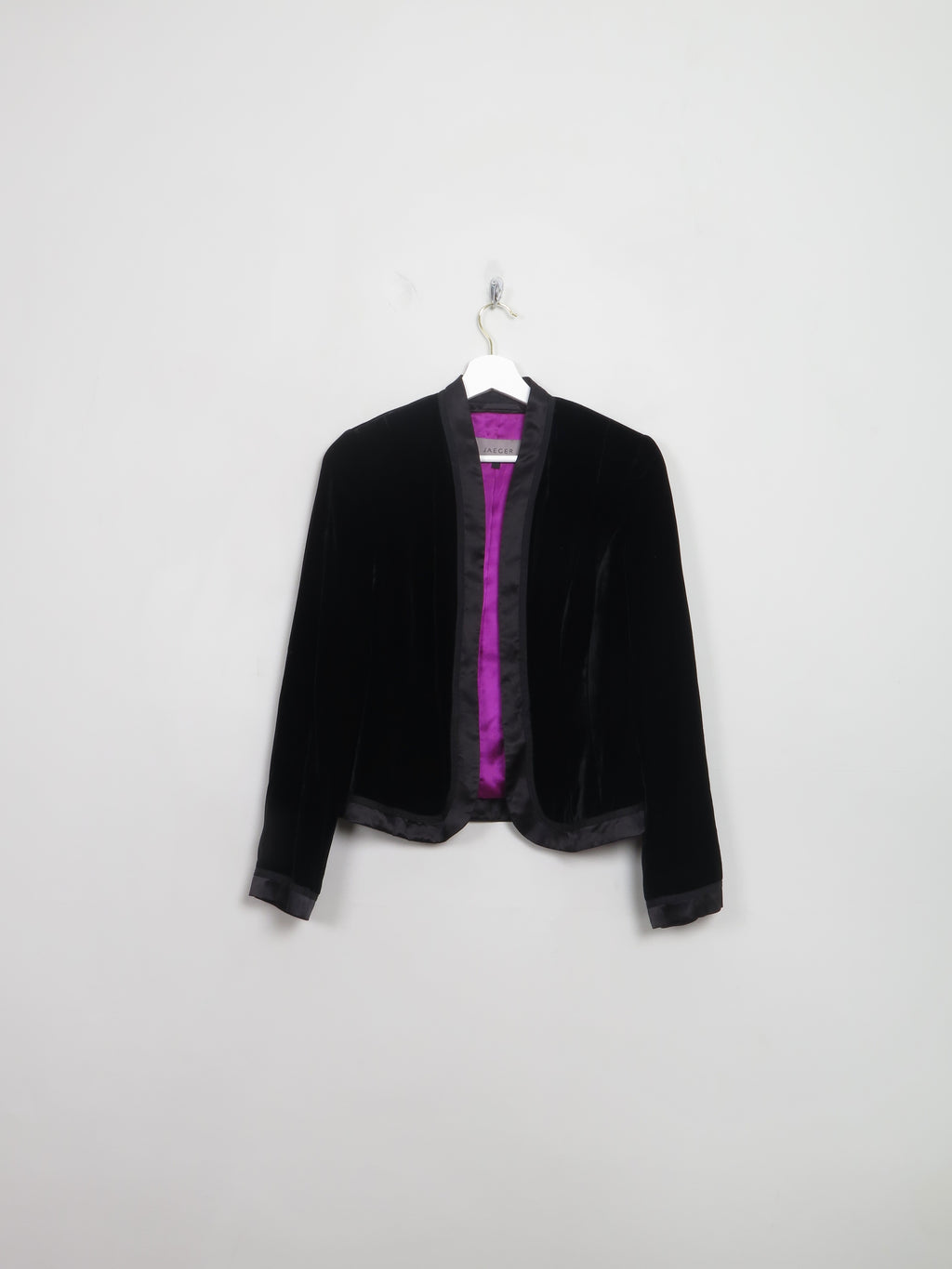 Women's Vintage Jaegar Black Velvet Bolero Jacket XS