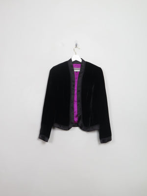 Women's Vintage Jaegar Black Velvet Bolero Jacket XS