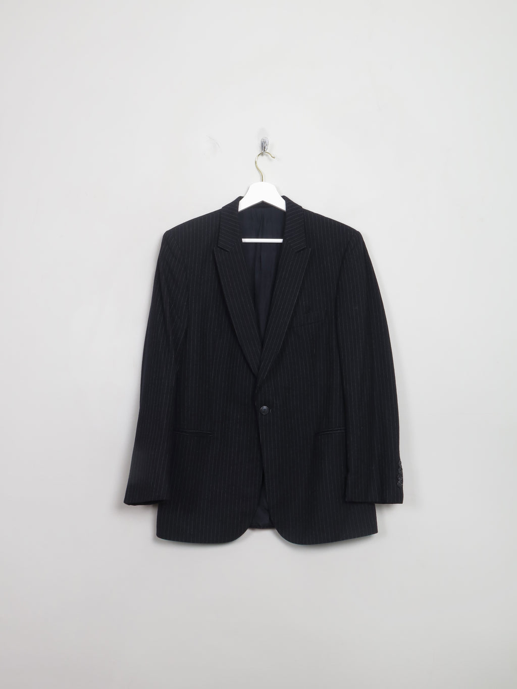 Men's Vintage Navy Pinstripe Jacket 38"/S - The Harlequin