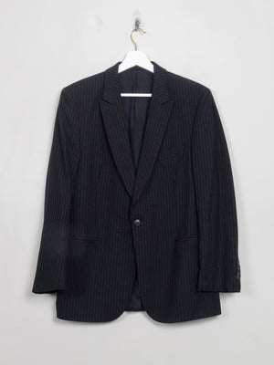 Men's Vintage Navy Pinstripe Jacket 38"/S - The Harlequin