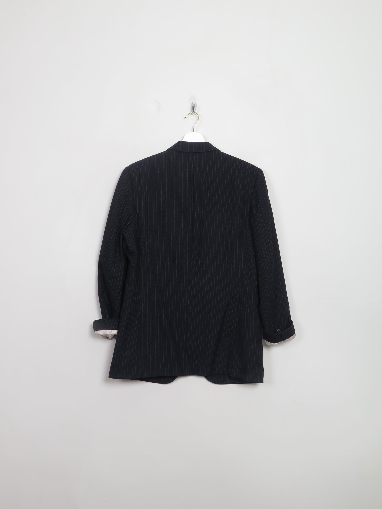 Men's Vintage Navy Pinstripe Jacket 38"/S - The Harlequin