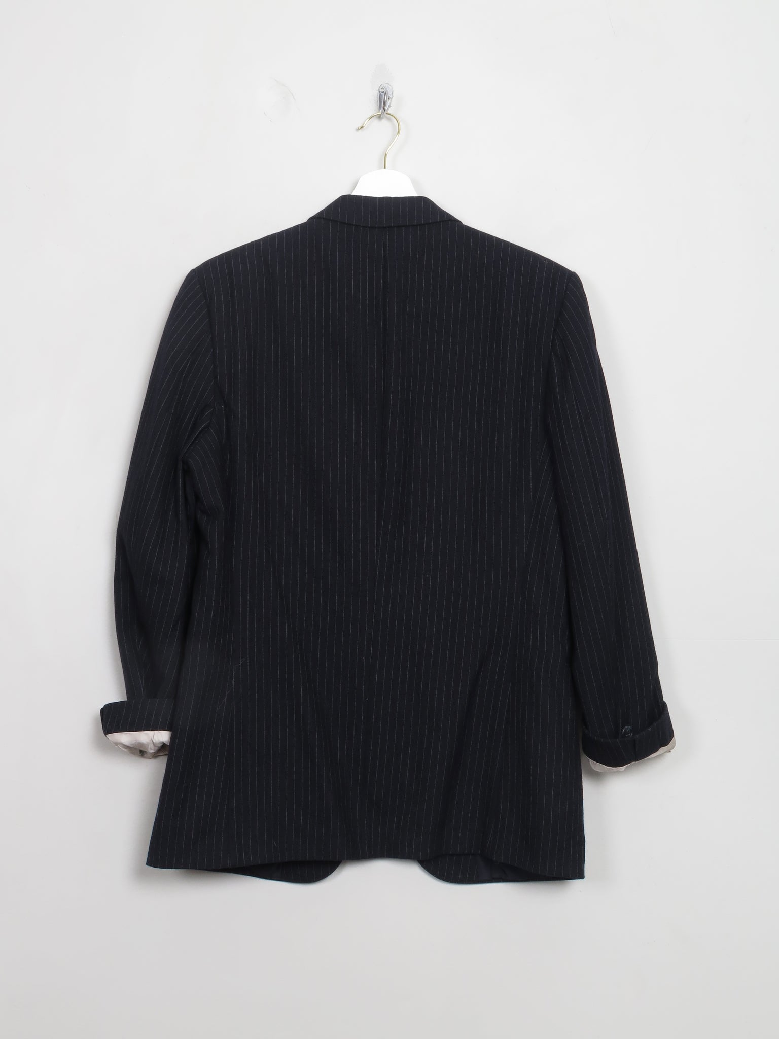 Men's Vintage Navy Pinstripe Jacket 38"/S - The Harlequin