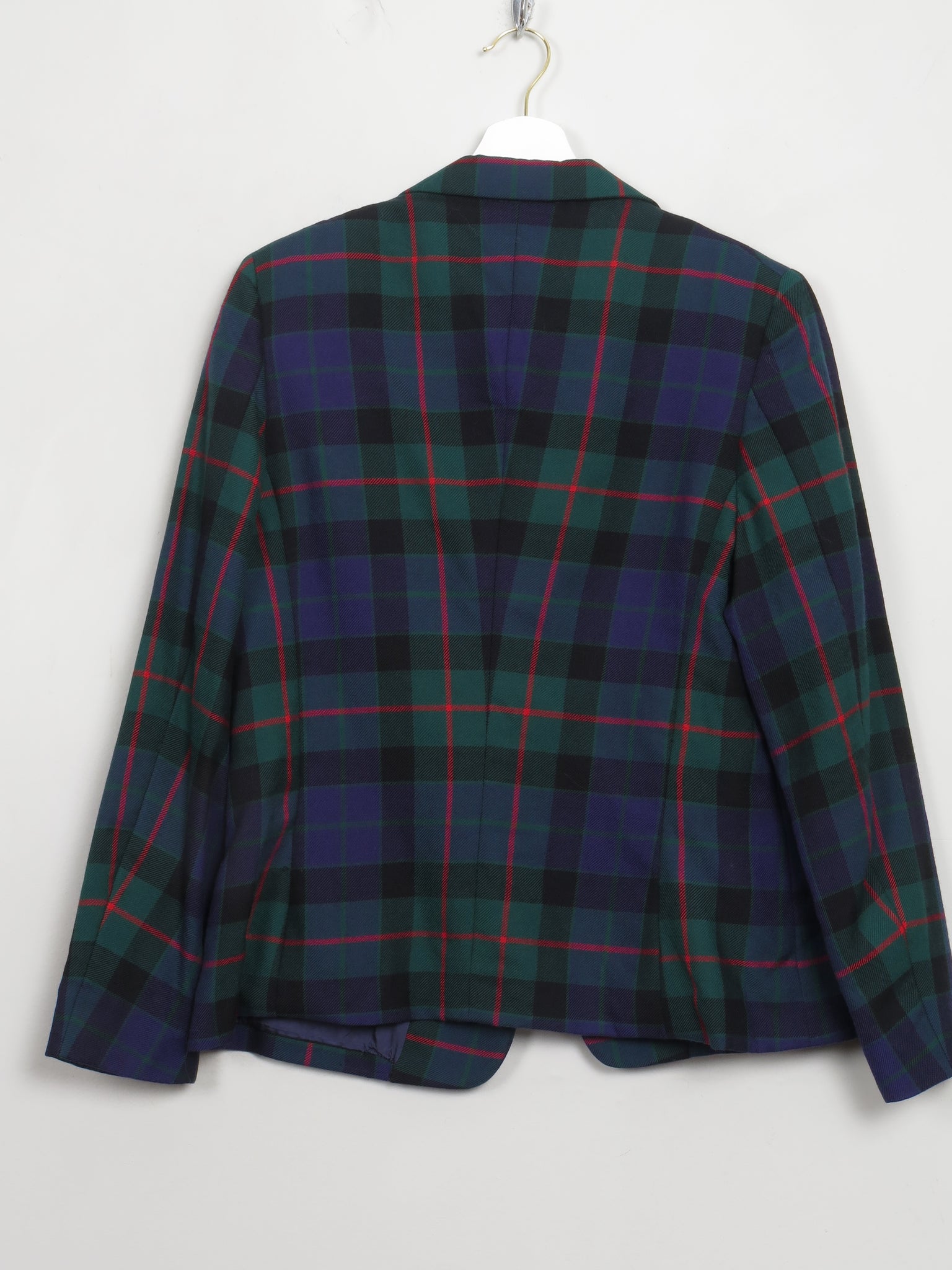 Women's Vintage Green Tartan Jacket S