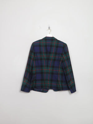 Women's Vintage Green Tartan Jacket S