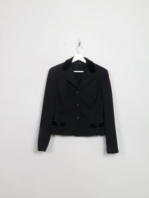 Women's Vintage Black Wool 1950s Jacket S/M