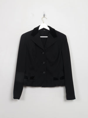 Women's Vintage Black Wool 1950s Jacket S/M