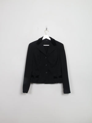 Women's Vintage Black Wool 1950s Jacket S/M