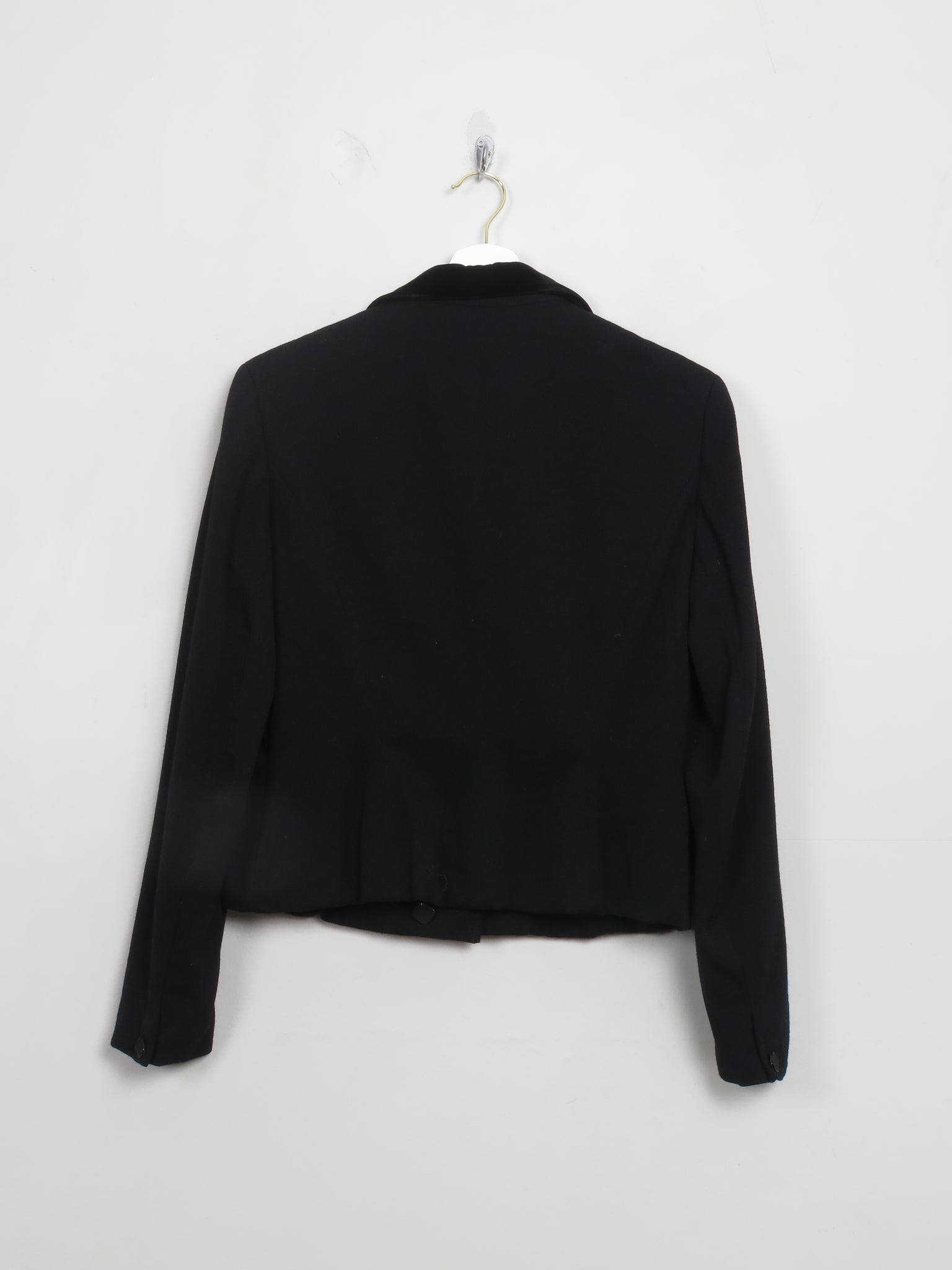 Women's Vintage Black Wool 1950s Jacket S/M