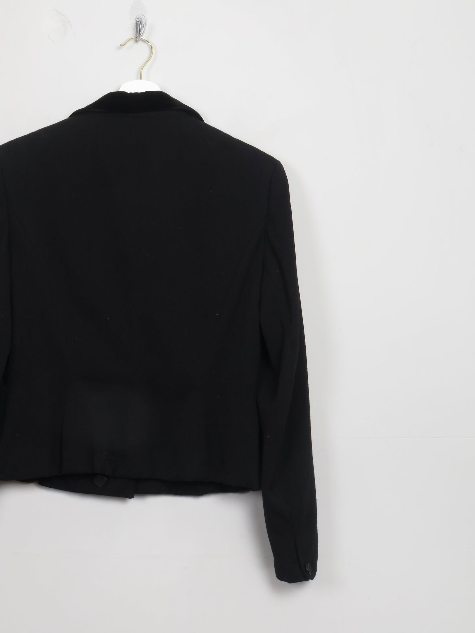 Women's Vintage Black Wool 1950s Jacket S/M