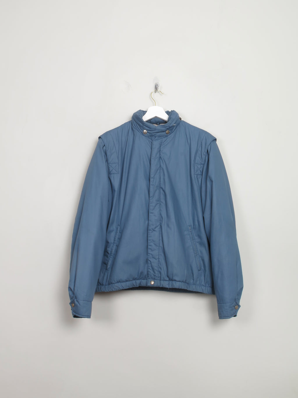 Men's Vintage Blue Savile Row Padded Jacket M/L - The Harlequin