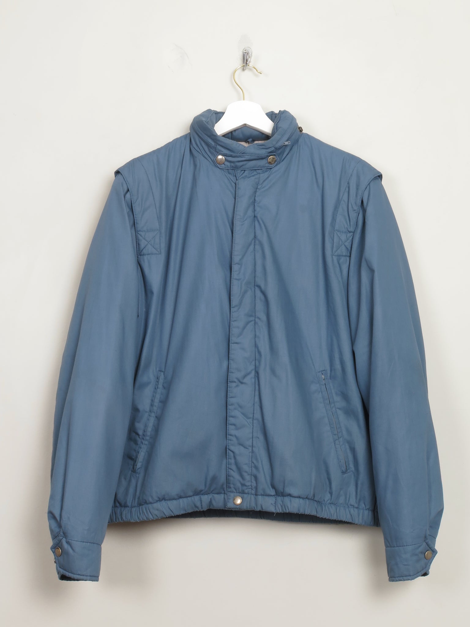 Men's Vintage Blue Savile Row Padded Jacket M/L - The Harlequin