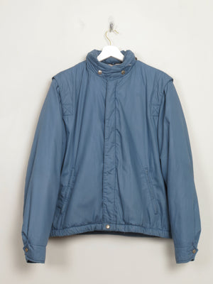Men's Vintage Blue Savile Row Padded Jacket M/L - The Harlequin