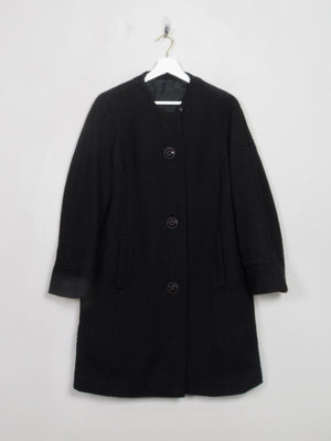 Women's Vintage 1950s/60s Black Swing Coat S/M