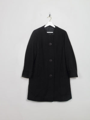 Women's Vintage 1950s/60s Black Swing Coat S/M