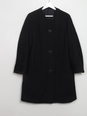 Women's Vintage 1950s/60s Black Swing Coat S/M