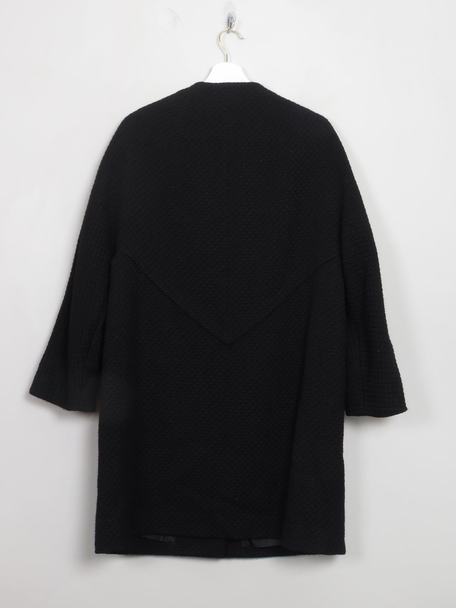 Women's Vintage 1950s/60s Black Swing Coat S/M