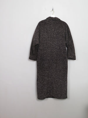 Women's Vintage Black Flecked 80s Coat S/M