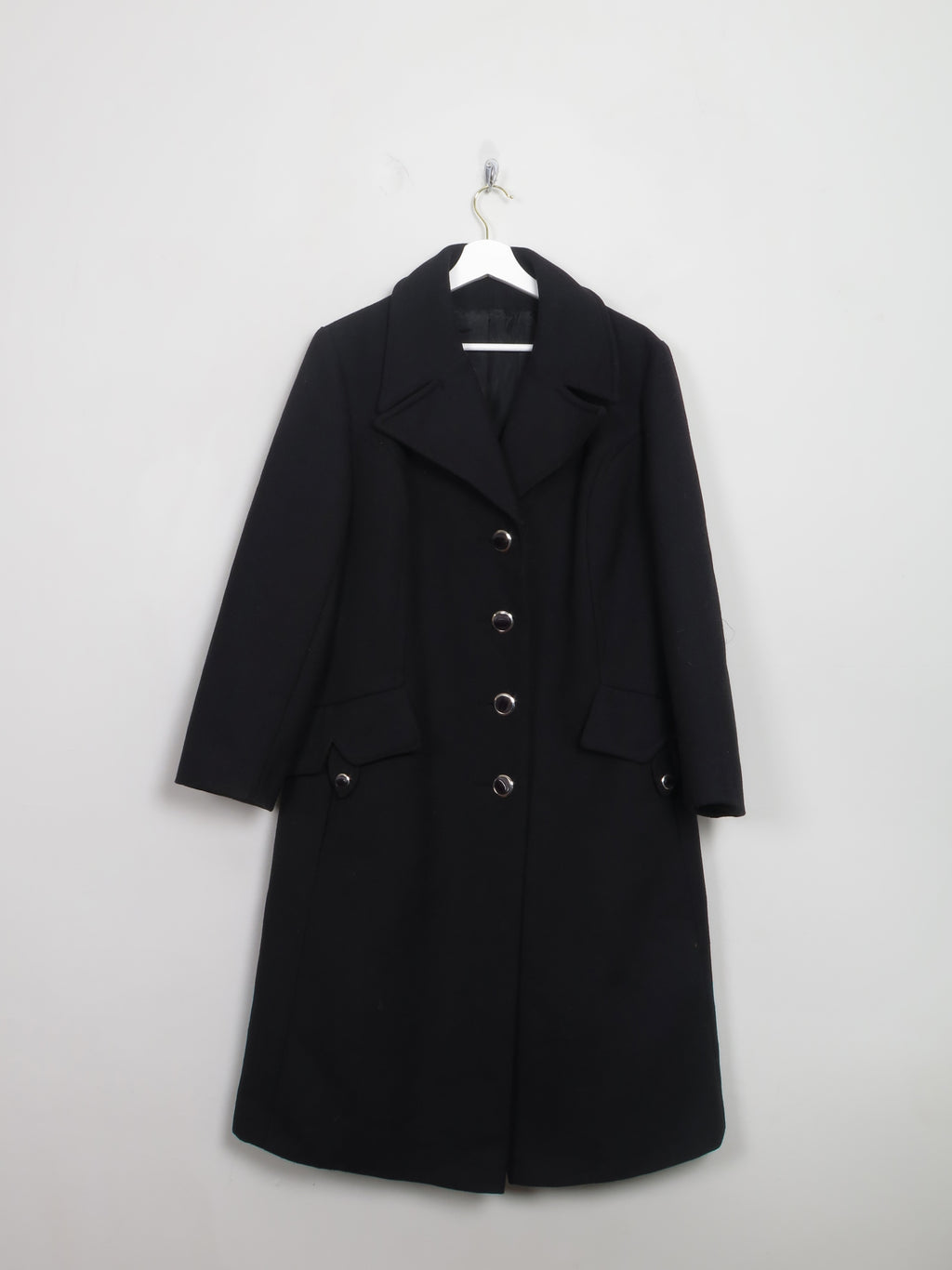 Women's Vintage Black 1960s Coat L