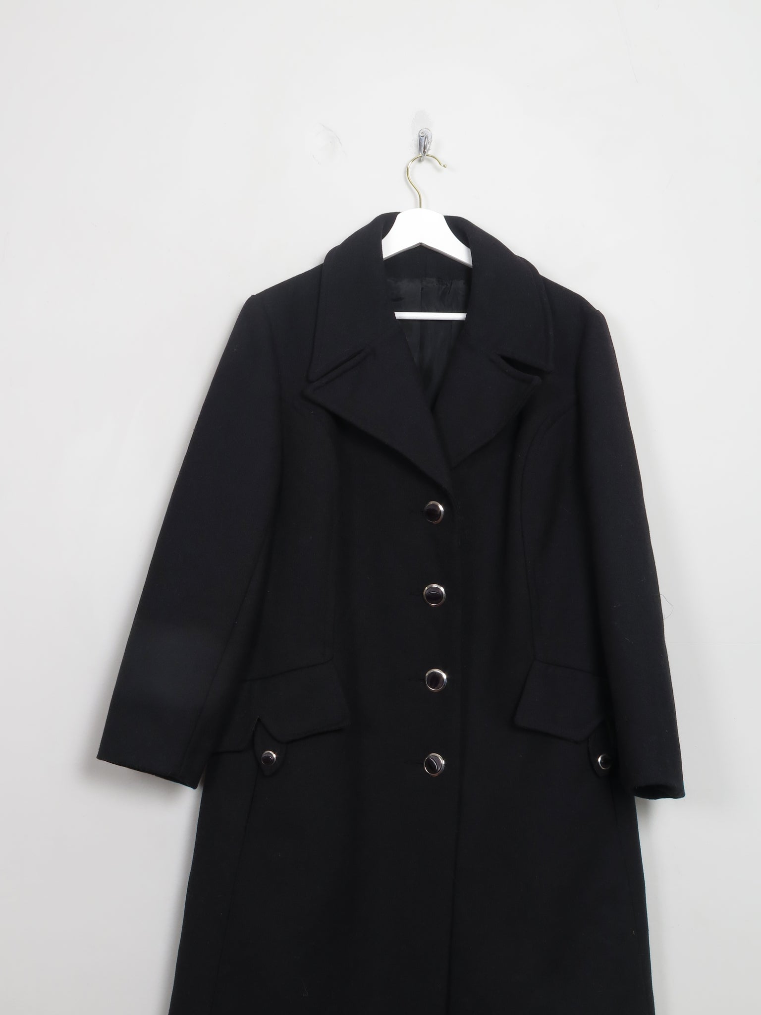 Women's Vintage Black 1960s Coat L