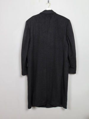 Men's Vintage Dark Grey Wool & Cashmere Overcoat XL/48" - The Harlequin