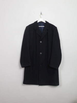 Men's Navy Wool Overcoat 44/L - The Harlequin